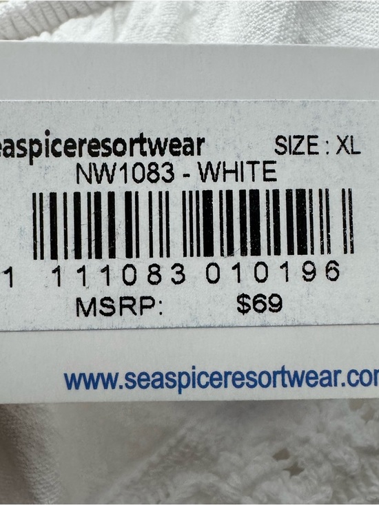 Seaspice White Cotton Off Shoulder Maxi Dress XL Boho Resort Lace NWT - Picture 10 of 10